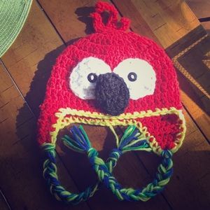 Handmade Halloween Crochet Baby Parrot Hat 6 m